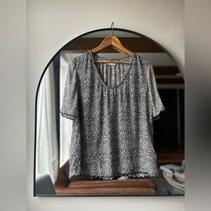 VELVET by Graham and Spencer | leopard print blouse | size small
